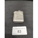 Silver hall marked Birmingham vesta case makers AJ &z .