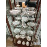 3 shelf of vintage dinner wares together with Mayfair tea service .