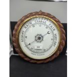 Vintage aneroid barometer.