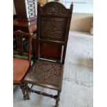 Heavy Antique gothic style chair .