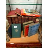 Shelf of old books .
