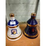 2 Bells scotch whisky decanters full and sealed .