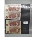 4 bank of England 10 bob notes