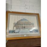 Edwardian pavilion building picture set in framing .