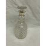 Silver hall Birmingham marked ships decanter makers MN WB.