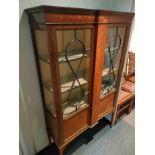 Large antique Edwardian display cabinet.