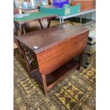 Vintage drop leaf table with fitted drawer.