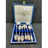 Set of six silver hall marked Birmingham tea spoons makers J S & S.