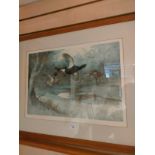 Large picture of grouse flying after Archie thorburn signed in pencil .