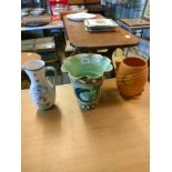 Art deco vase , victorian jug together with other .