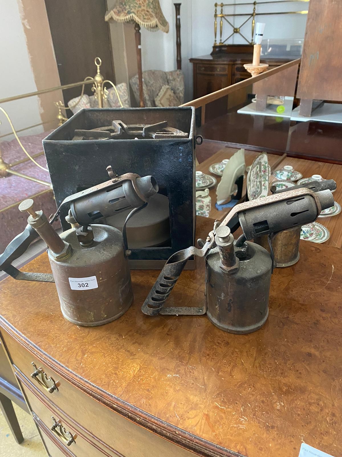 Lot of vintage blow torches and vintage stove . - Image 3 of 3