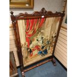 Huge Good Quality Victorian Style Tapestry Fire Screen Measures 151cms by 100 cms .