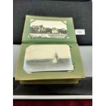 Large early 1900s post card album of foreign post cards etc .