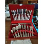 Canteen of silver plated cutlery.