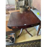 Reproduction style drop leaf table with drawer .