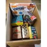 Box of vintage games includes 2 chess sets etc.