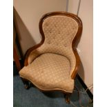 Quality reproduction Nursing chair with button back .