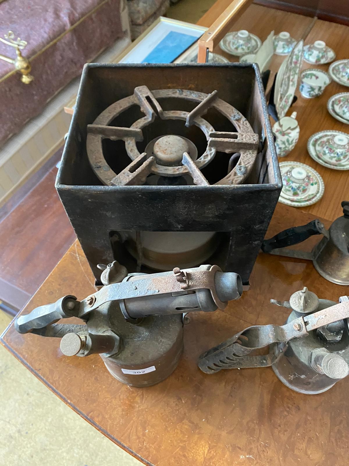 Lot of vintage blow torches and vintage stove . - Image 2 of 3