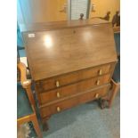 Antique 1920s bureau with fitted compartment.