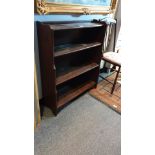 Open bookcase 33 inches high by 28 inches long .