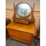 Beautiful Edwardian period dressing table with oval mirror .
