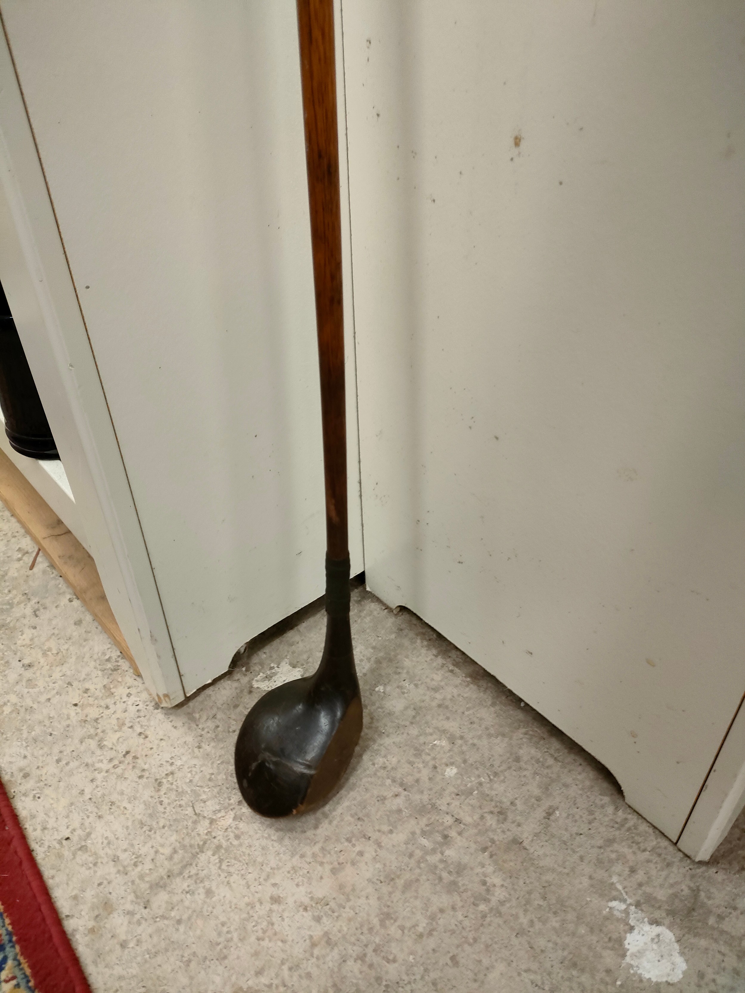 George Forrest special hickory shafted early golf driver club . - Image 2 of 4