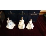 3 Boxed Doulton figures Lucy Angela and Heather.