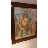 Large Pastel Drawing Signed A whitton .