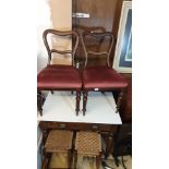 Pair of Victorian Parlour Chairs .