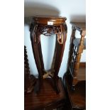 Beautiful Rosewood Oriental plant stand .