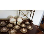 Large Victorian melba ware tea set with 2 cake plates sugar and creme .