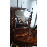 Lovely example of a Victorian Barley twist support dressing table mirror.