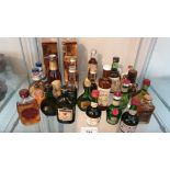 Shelf of whisky Miniatures .