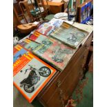 Lot of vintage Haynes motorcycle annuals .