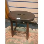 Antique stool with turned support s.