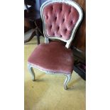 Lovely French Style Button back chair with Cabriolet legs .