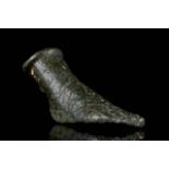 ROMAN BRONZE VOTIVE LEFT FOOT, ROMAN