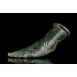 ROMAN BRONZE VOTIVE LEFT FOOT, ROMAN