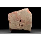 A ROMAN TERRACOTTA LEGIONARY BRICK STAMPED “LEG CLK” – LEGIO XI CLAUDIA