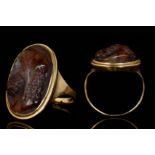 ROMAN HERCULES CAMEO GOLD RING