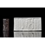 OLD BABYLONIAN HAEMATITE CYLINDER SEAL