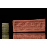 SUMERIAN HARDSTONE CYLINDER STAMP SEAL