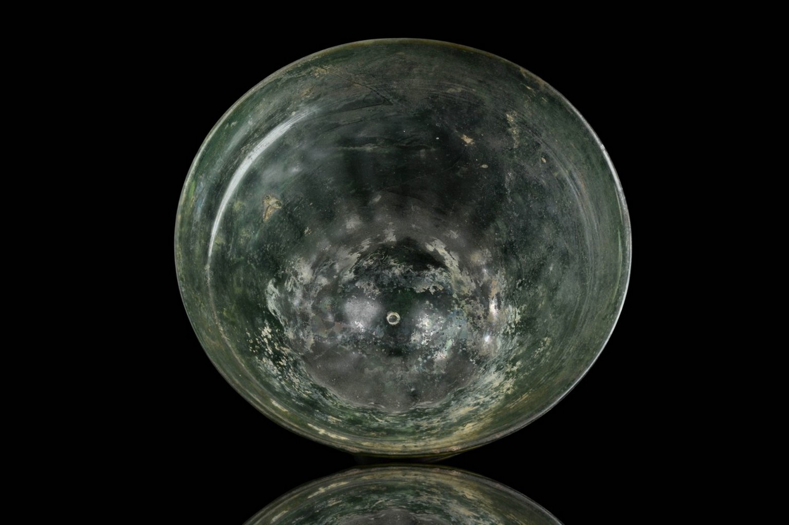 ANCIENT ROMAN GLASS RIBBED BOWL - Image 3 of 3