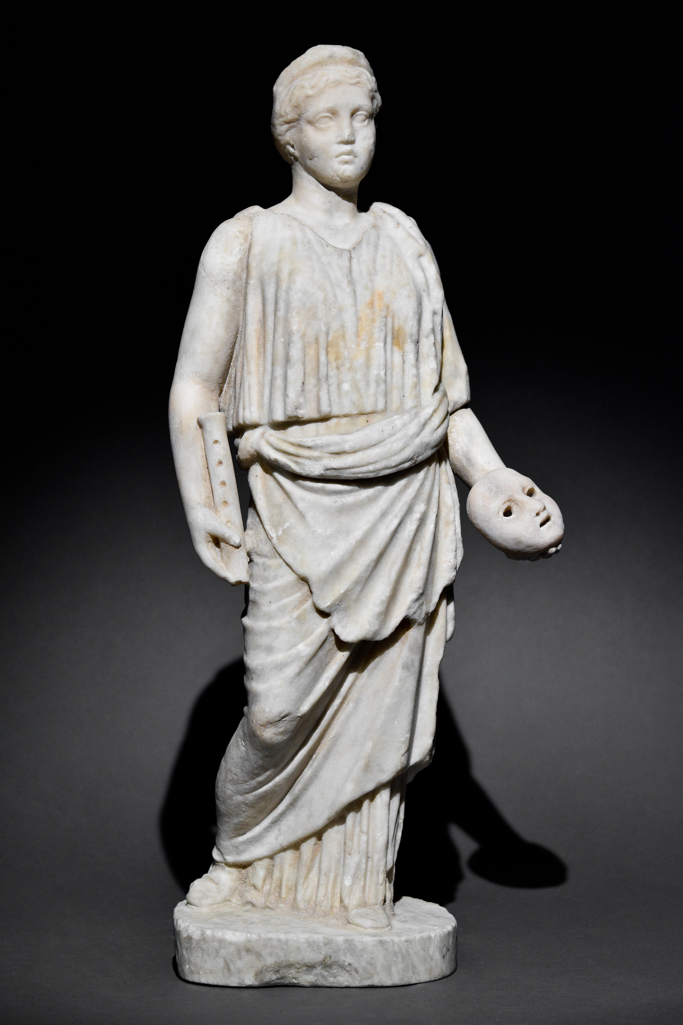 ROMAN MARBLE DRAPED FEMALE MUSE