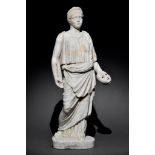 ROMAN MARBLE DRAPED FEMALE MUSE