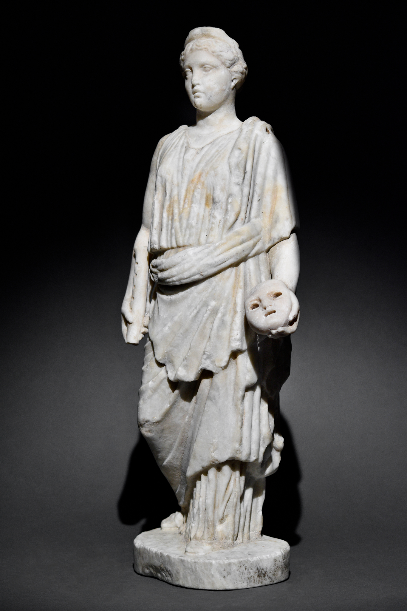 ROMAN MARBLE DRAPED FEMALE MUSE - Image 2 of 9