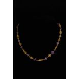 BYZANTINE GOLD NECKLACE WITH AMETHYST