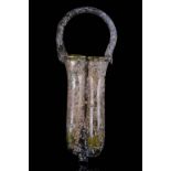 ANCIENT ROMAN GLASS DOUBLE BALSAMARIUM