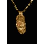 GREEK GOLD LION PENDANT