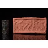 AKKADIAN BLACK STONE CYLINDER SEAL